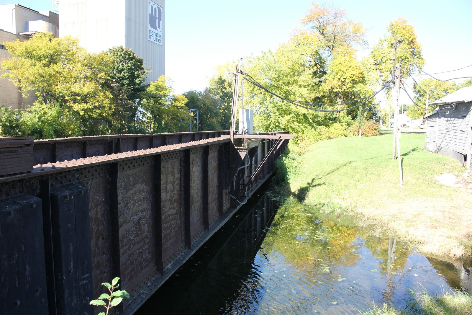 Looking west along span